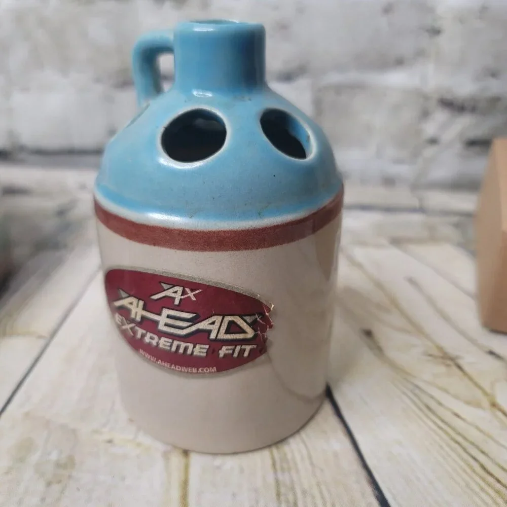 Vtg Ceramic Mini Water Jug Pencil Caddy From Nashville 5.25” Tall Souvenir